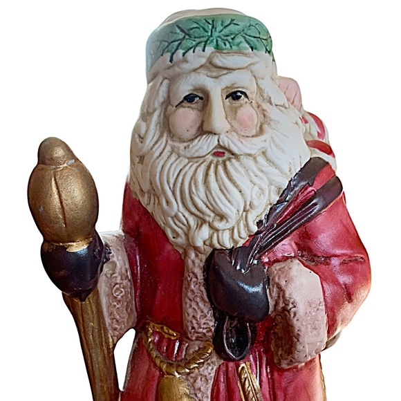 Vintage Santa Claus Jolly Saint Nicholas Ceramic Statue - Picture 2 of 8